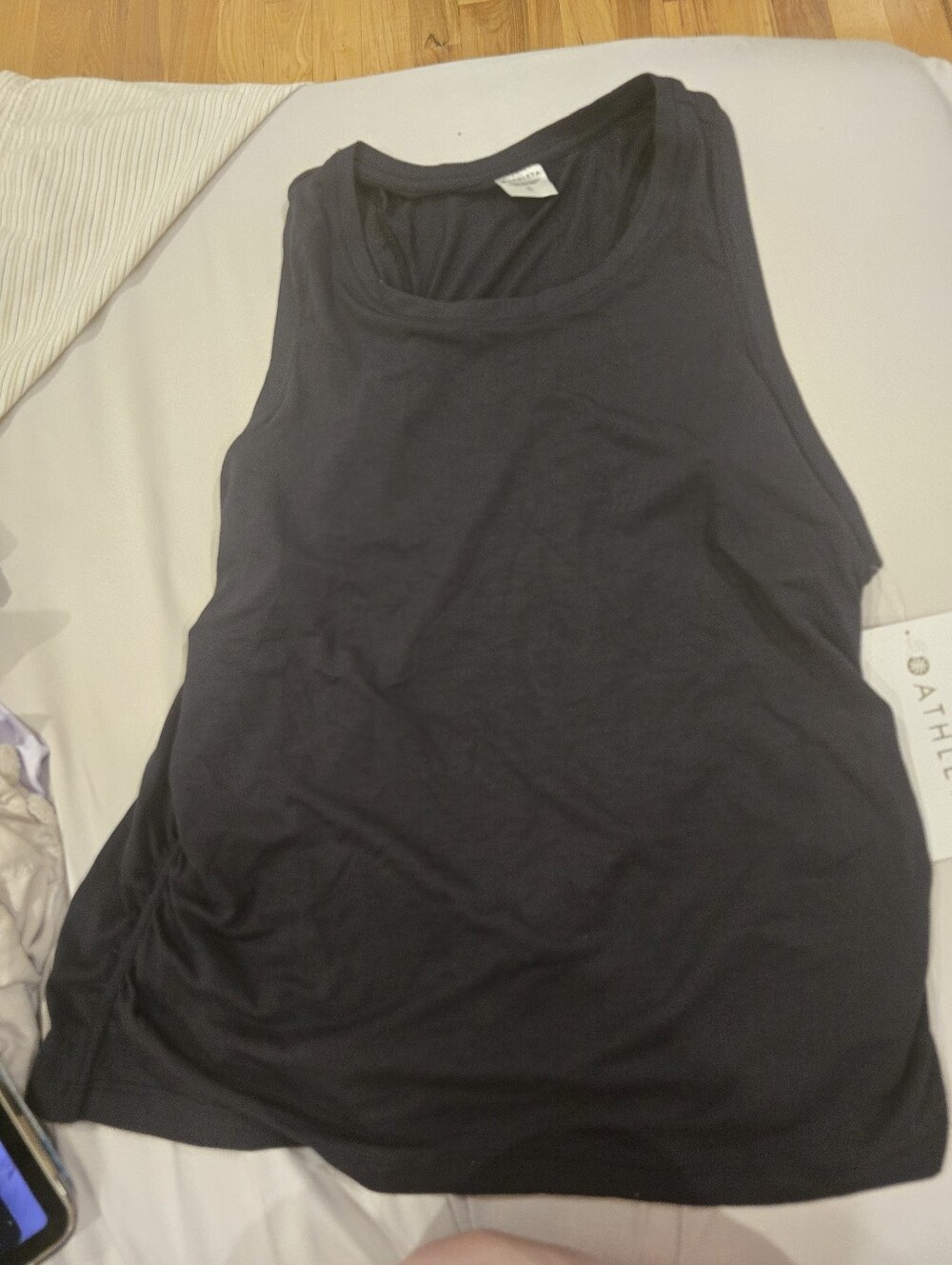 Athleta With Ease Cinch Tank Top NWT XL Navy